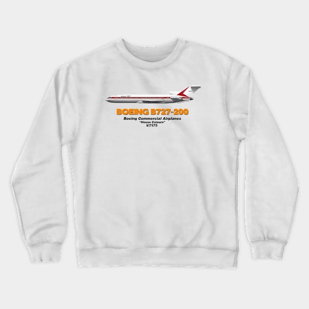 Boeing B727-200 - Boeing "House Colours" Crewneck Sweatshirt by TheArtofFlying